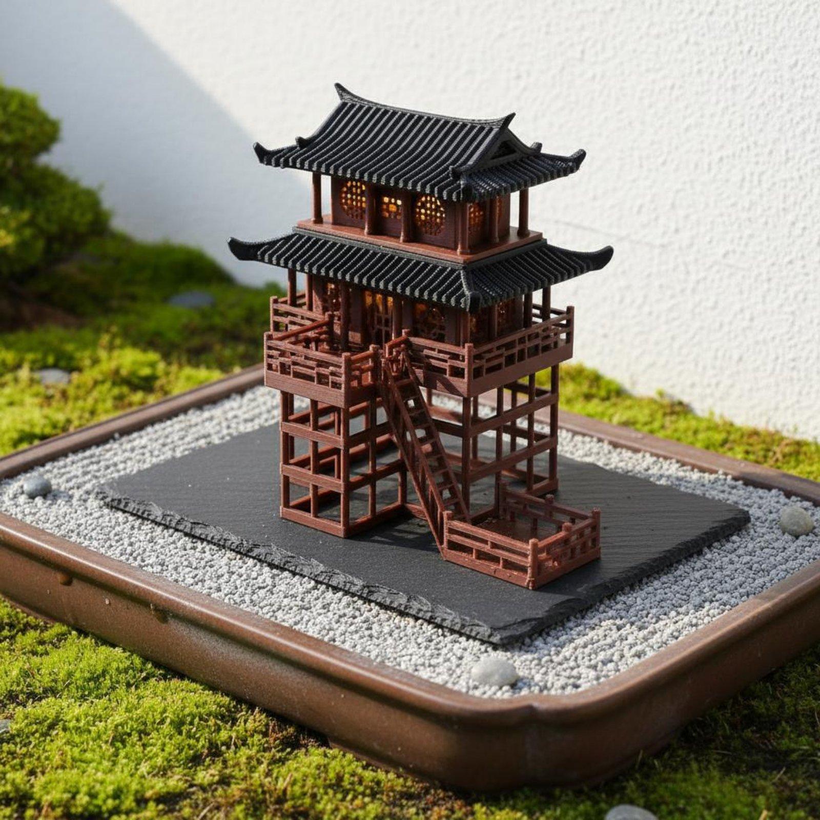 Bonsai Garden Usa - بيت بونساي بلاستيكي على شكل باغودا